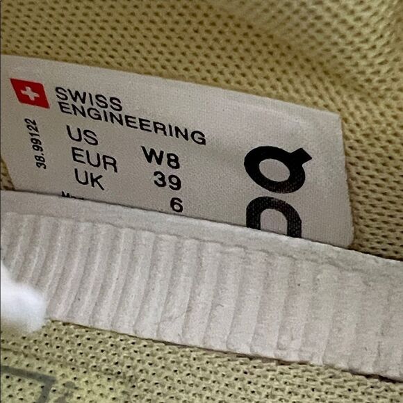 On Cloud Women's Running Shoes White Yellow Shift Vapor US Sz 8 - Picture 10 of 11